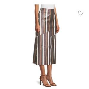 SONIA RYKIEL Jupe Lambskin Midi Skirt Size 34, Read Description.